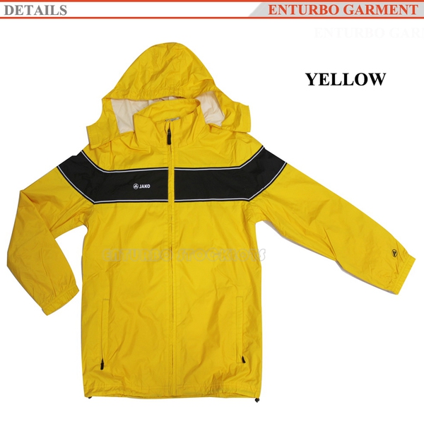chaqueta de lluvia amarilla para hombre