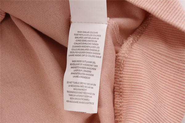 Pullover Washing Label