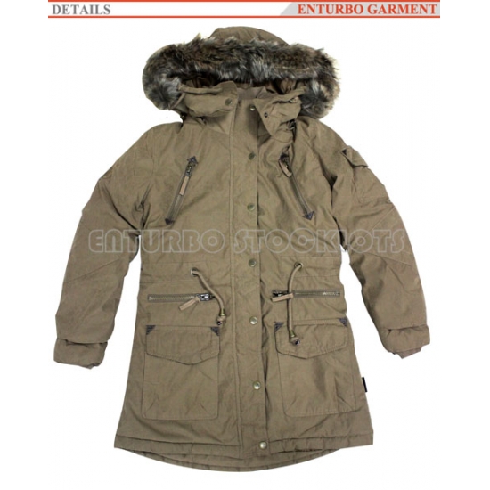 Winter Coat with Fur Hood for Ladies